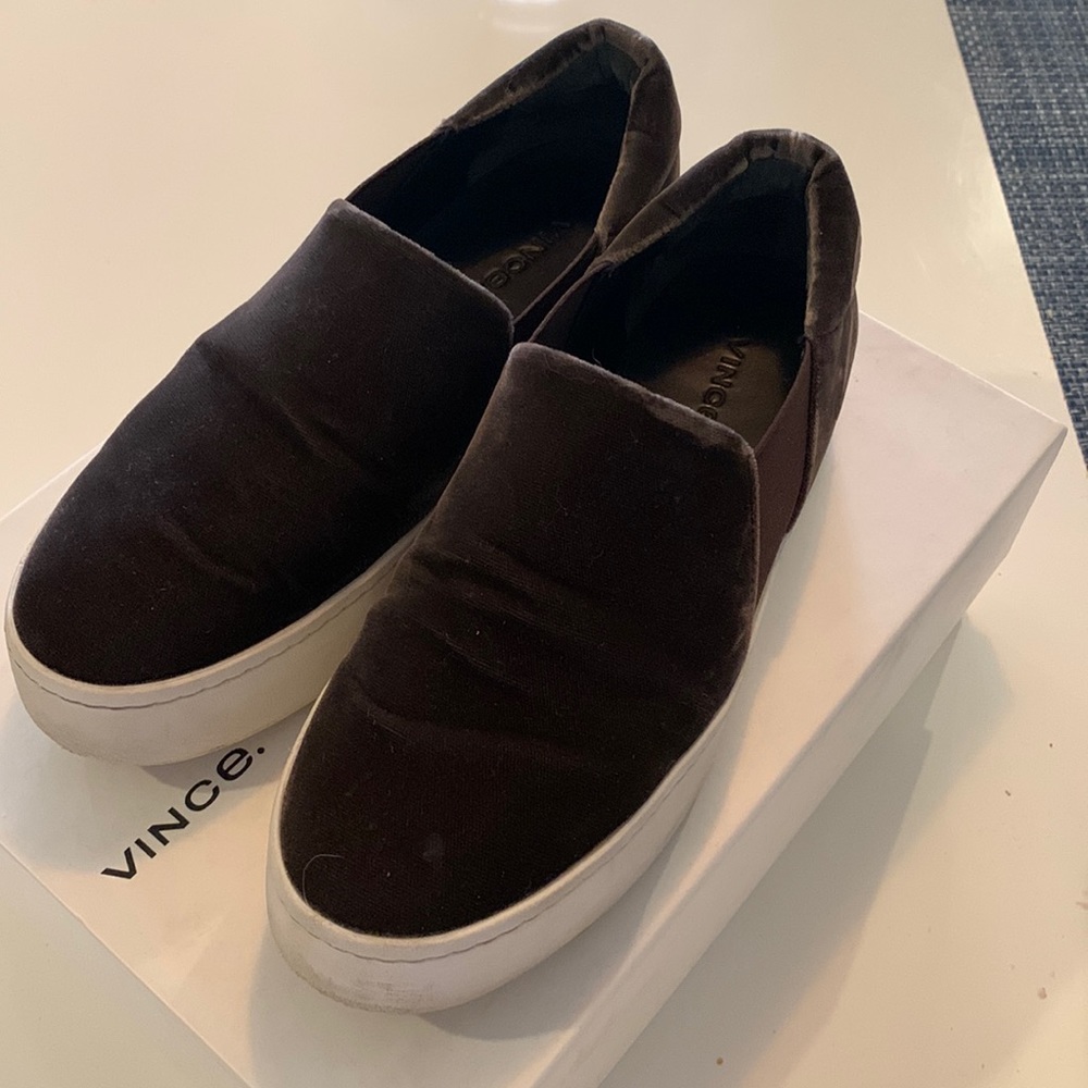 Vince Warren velvet platform sneakers